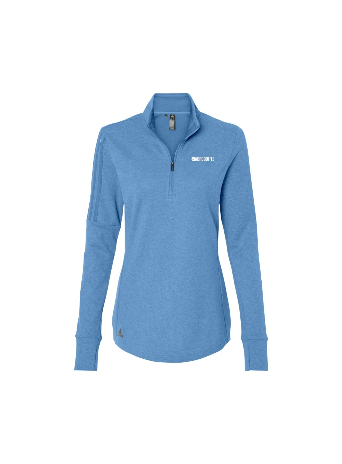 Bad Coffee Adidas Women's 3-Stripes 1/4-Zip